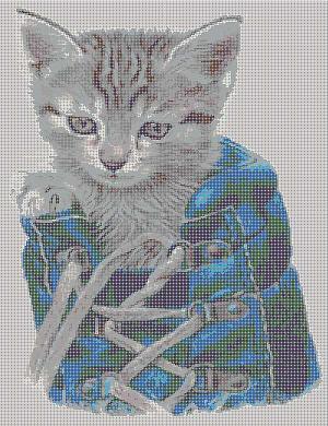 Схема вышивки животных 'Котенок' - схема вышивки бисером Татьяны Смирновой для бесплатного скачивания