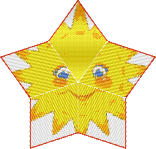 Схема плетения звезды из бисера 